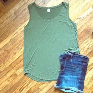 Old Navy Luxe Olive Green Tank
